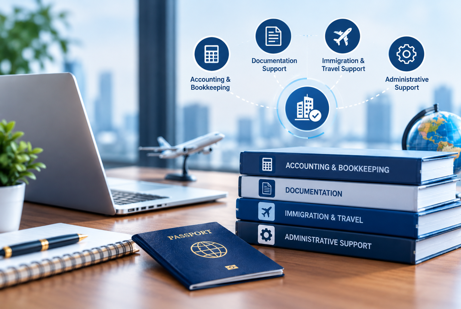 Business financial documents and planning